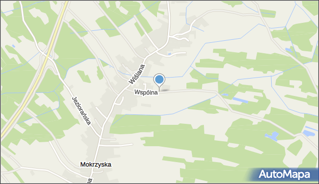 Mokrzyska, Wspólna, mapa Mokrzyska