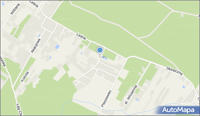 Osiek nad Wisłą, Wspólna, mapa Osiek nad Wisłą