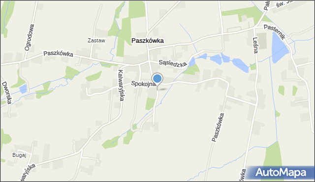 Paszkówka gmina Brzeźnica, Wspólna, mapa Paszkówka gmina Brzeźnica