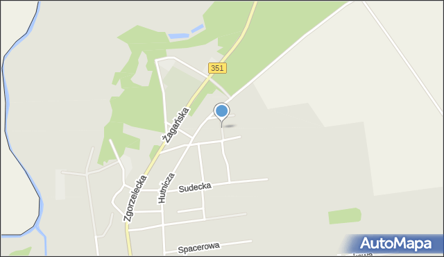 Pieńsk, Wspólna, mapa Pieńsk