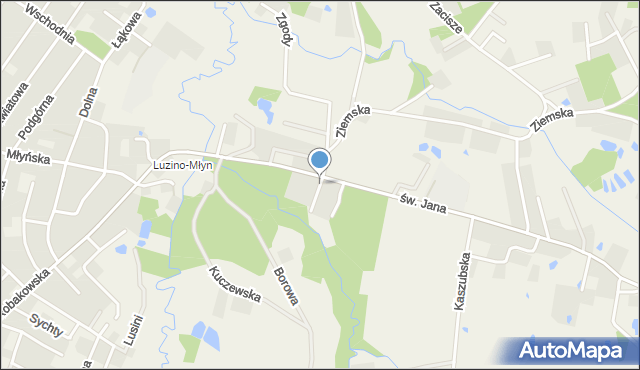 Robakowo gmina Luzino, Wspólna, mapa Robakowo gmina Luzino