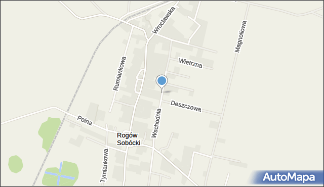 Rogów Sobócki, Wschodnia, mapa Rogów Sobócki