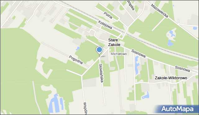 Stare Zakole, Wspólna, mapa Stare Zakole