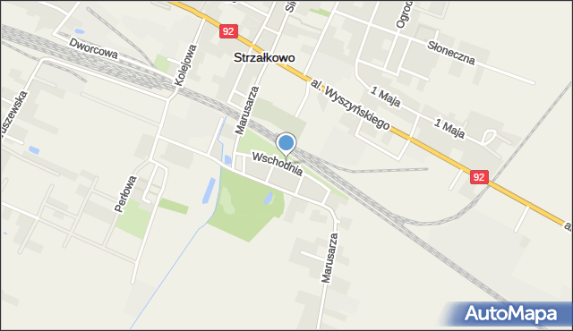 Strzałkowo powiat słupecki, Wschodnia, mapa Strzałkowo powiat słupecki