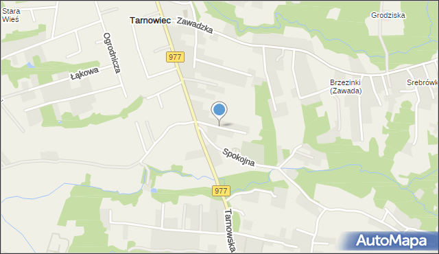 Tarnowiec gmina Tarnów, Wspólna, mapa Tarnowiec gmina Tarnów
