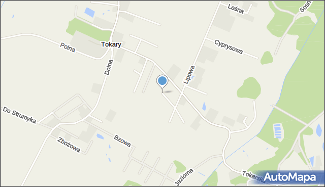 Tokary gmina Przodkowo, Wspólna, mapa Tokary gmina Przodkowo