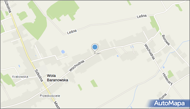 Wola Baranowska, Wschodnia, mapa Wola Baranowska