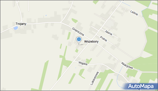 Wszebory gmina Dąbrówka, Wspólna, mapa Wszebory gmina Dąbrówka