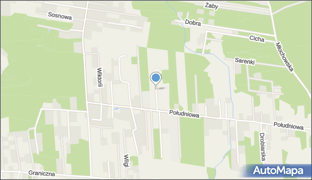 Żółwin gmina Brwinów, Wspólna, mapa Żółwin gmina Brwinów