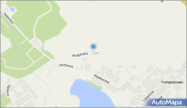 Tomaszkowo, Wulpińska, mapa Tomaszkowo