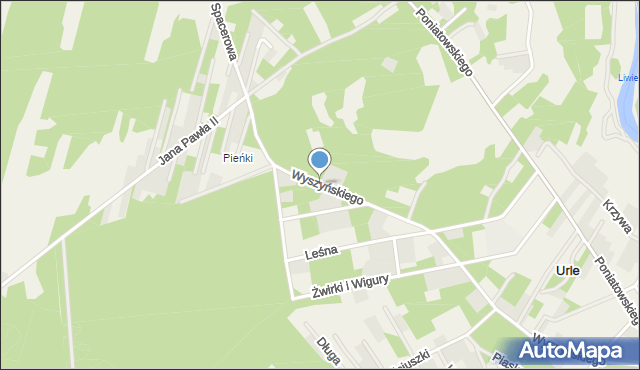 Adampol gmina Jadów, Wyszyńskiego Stefana, ks. kard., mapa Adampol gmina Jadów
