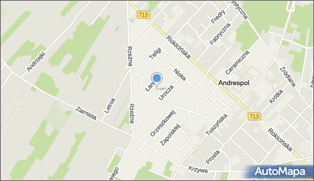 Andrespol, Wysoka, mapa Andrespol