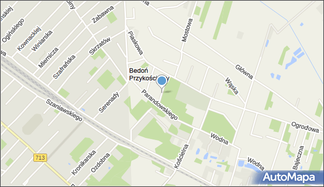 Bedoń Przykościelny, Wyspiańskiego Stanisława, mapa Bedoń Przykościelny
