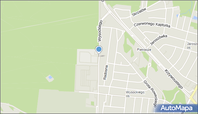 Białystok, Wysockiego Władysława, mapa Białegostoku