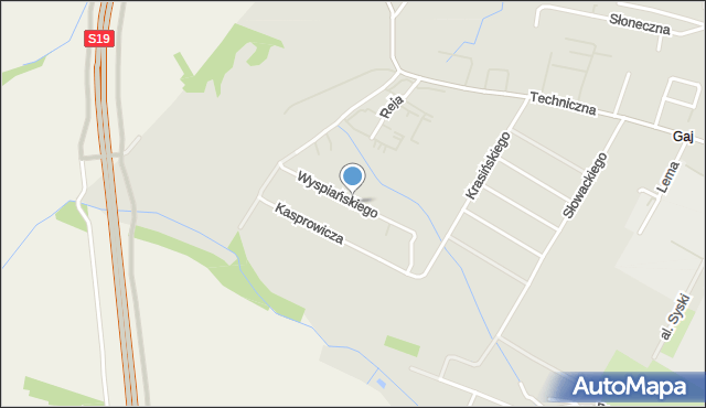 Boguchwała powiat rzeszowski, Wyspiańskiego Stanisława, mapa Boguchwała powiat rzeszowski