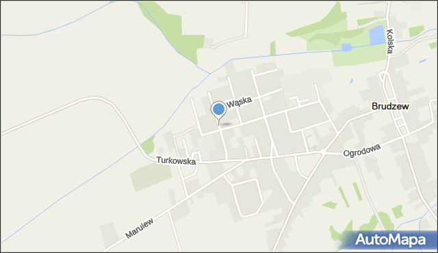 Brudzew powiat turecki, Wyszyńskiego Stefana, ks. kard., mapa Brudzew powiat turecki