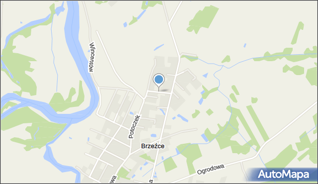 Brzeźce gmina Białobrzegi, Wygon, mapa Brzeźce gmina Białobrzegi