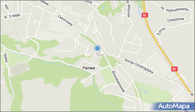 Chełmno, Wysoka, mapa Chełmno