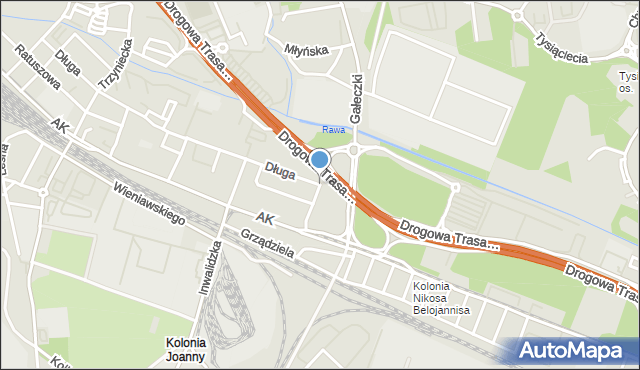 Chorzów, Wysockiego Piotra, mapa Chorzów