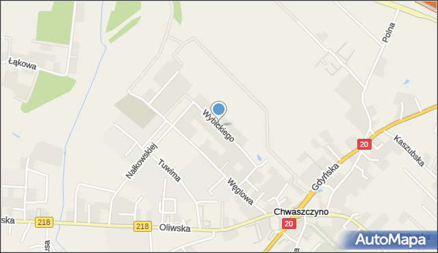 Chwaszczyno, Wybickiego Józefa, gen., mapa Chwaszczyno