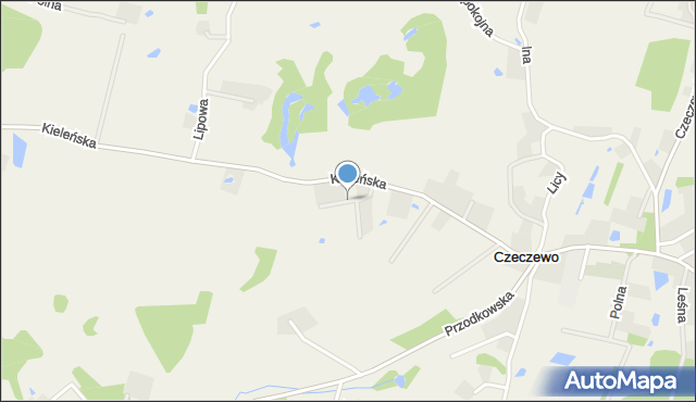 Czeczewo gmina Przodkowo, Wyszyńskiego Stefana, ks. kard., mapa Czeczewo gmina Przodkowo