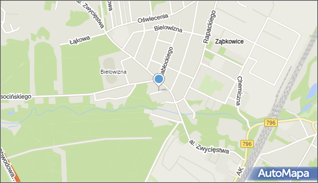 Dąbrowa Górnicza, Wypoczynkowa, mapa Dąbrowa Górnicza