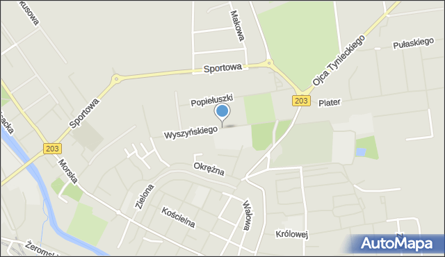 Darłowo, Wyszyńskiego Stefana, ks. kard., mapa Darłowo