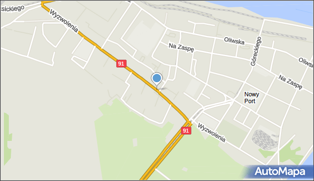 Gdańsk, Wyzwolenia, mapa Gdańska