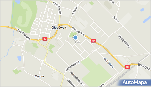 Głogówek, Wyspiańskiego Stanisława, mapa Głogówek