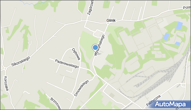 Gorlice, Wyszyńskiego Stefana, ks. kard., mapa Gorlic