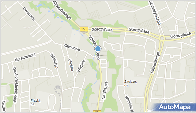 Gorzów Wielkopolski, Wyszyńskiego Stefana, ks. kard., mapa Gorzów Wielkopolski