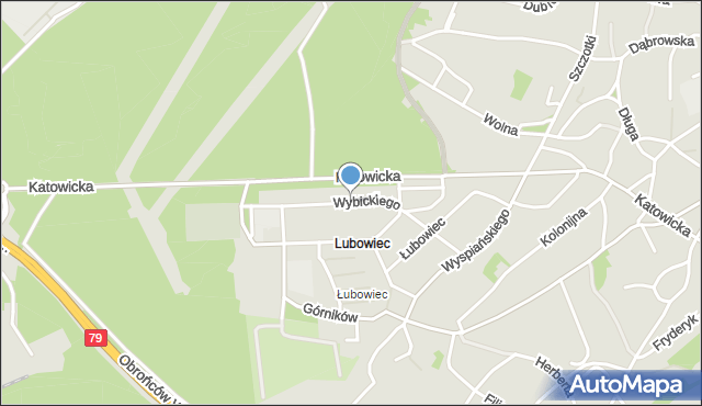 Jaworzno, Wybickiego Józefa, gen., mapa Jaworzno