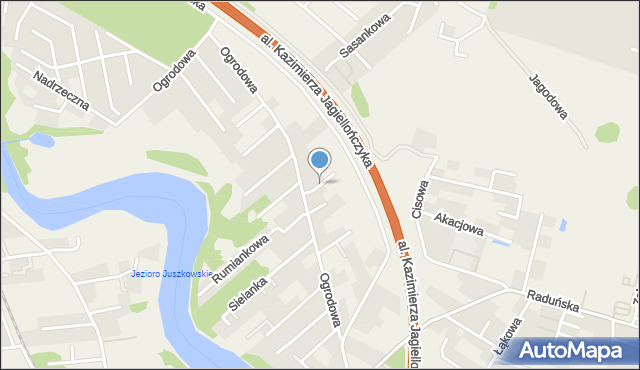 Juszkowo, Wypoczynkowa, mapa Juszkowo