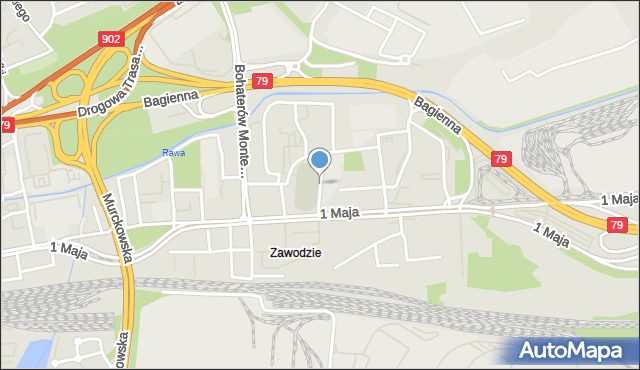 Katowice, Wyspiańskiego Stanisława, mapa Katowic