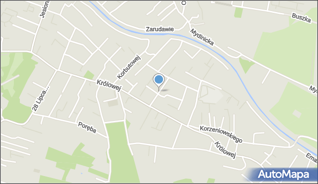 Kraków, Wyrwy-Furgalskiego Tadeusza, mapa Krakowa