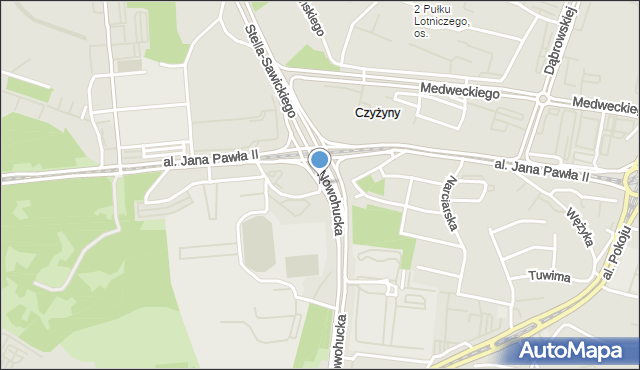 Kraków, Wysockiej Stanisławy, mapa Krakowa