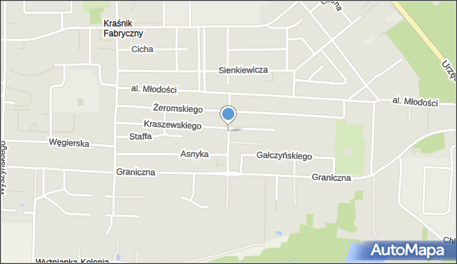 Kraśnik, Wyspiańskiego Stanisława, mapa Kraśnik