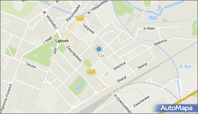 Lębork, Wybickiego Józefa, gen., mapa Lębork