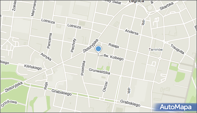 Legnica, Wyspiańskiego Stanisława, mapa Legnicy