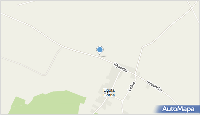 Ligota Górna gmina Strzelce Opolskie, Wysocka, mapa Ligota Górna gmina Strzelce Opolskie