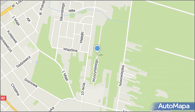 Łochów powiat węgrowski, Wyszyńskiego Stefana, ks. kard., mapa Łochów powiat węgrowski