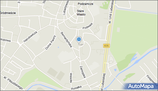 Lublin, Wyszyńskiego Stefana, ks. prym. kard., mapa Lublina