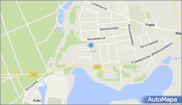 Margonin, Wybickiego Józefa, gen., mapa Margonin