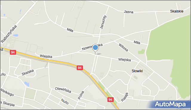 Olkusz, Wyszyńskiego Stefana, ks. kard., mapa Olkusz