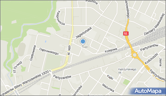 Olsztyn, Wyspiańskiego Stanisława, mapa Olsztyna