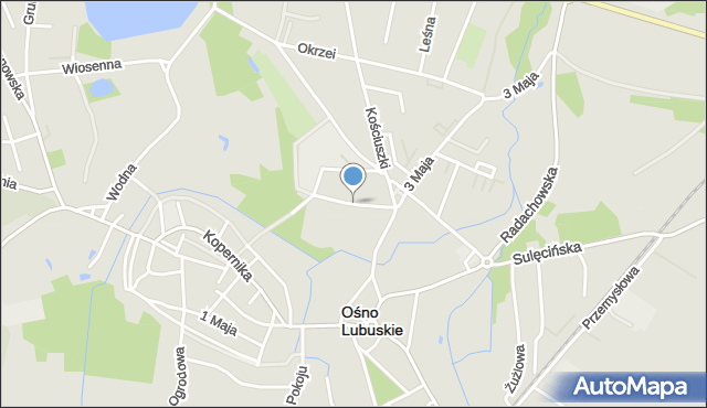 Ośno Lubuskie, Wyspiańskiego Stanisława, mapa Ośno Lubuskie