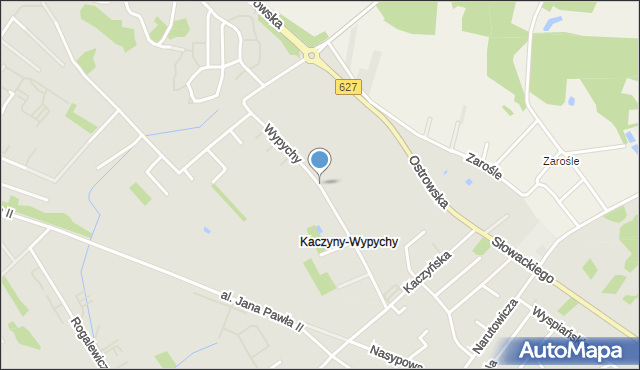 Ostrołęka, Wypychy, mapa Ostrołęka
