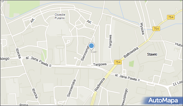 Ostrowiec Świętokrzyski, Wylot, mapa Ostrowiec Świętokrzyski