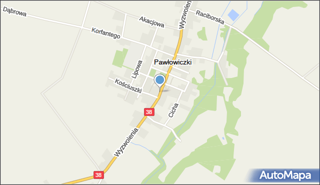 Pawłowiczki, Wyzwolenia, mapa Pawłowiczki