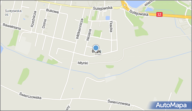 Piotrków Trybunalski, Wypoczynkowa, mapa Piotrków Trybunalski